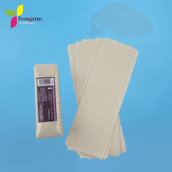 OEM High Quality Cotton Depilatory Strips Muslin Waxing Strips 7cmx21cm 140gsm 100pcs / Pack