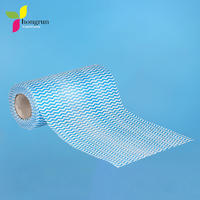Spunlace Nonwoven Anti-microbial Food Service Towel Household Car Cleaning Wipe Roll 45m 30cm X 50cm